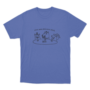 Nyuk Nyuk Unisex T Shirt Blue
