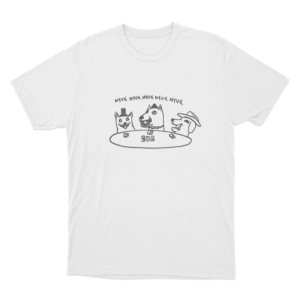 Nyuk Nyuk Unisex T Shirt White